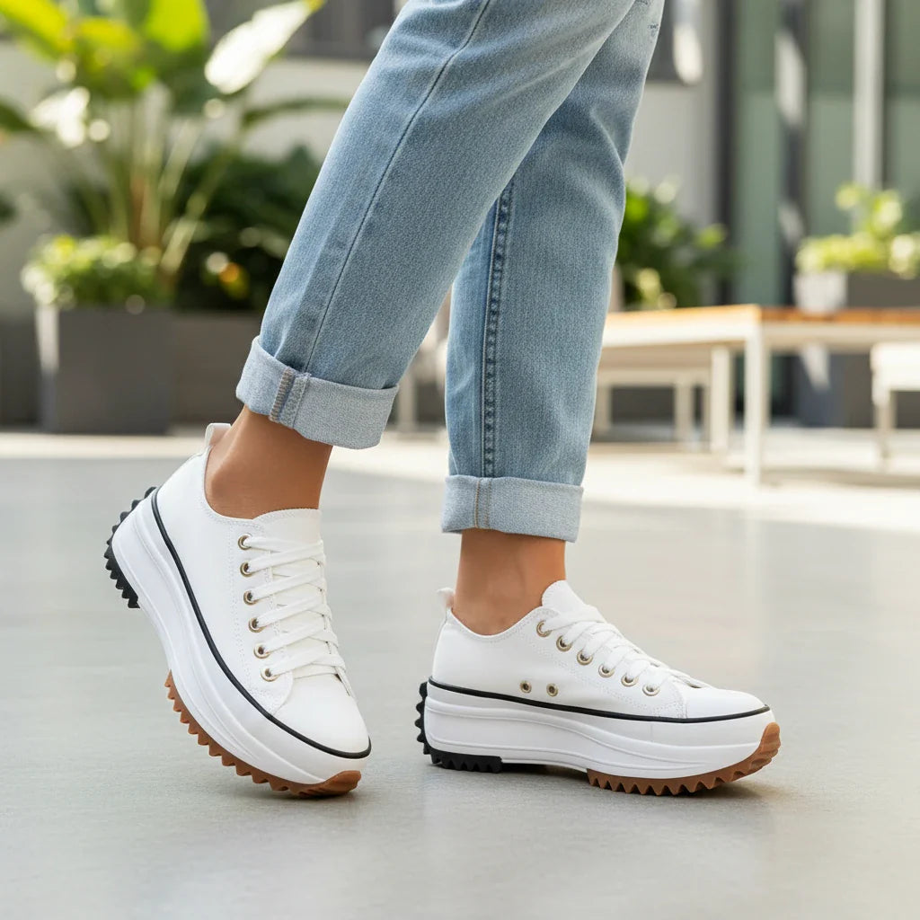 Fabric Low Top Casual Lace Sneakers
