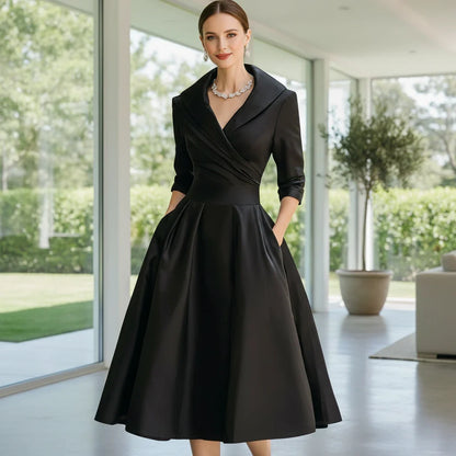Floral Chiffon Knee Length Dress - VibreMode