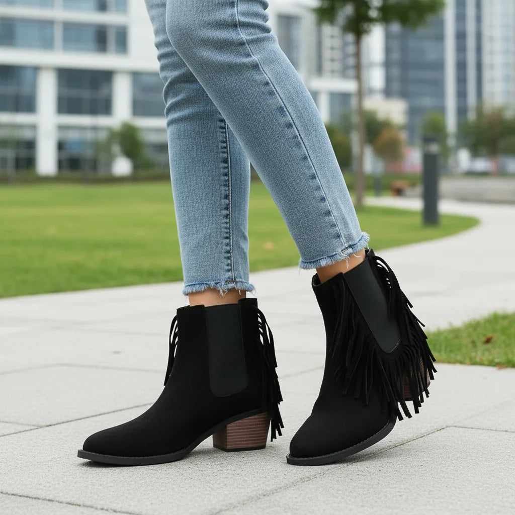 Trendy Cowboy Ankle Boots