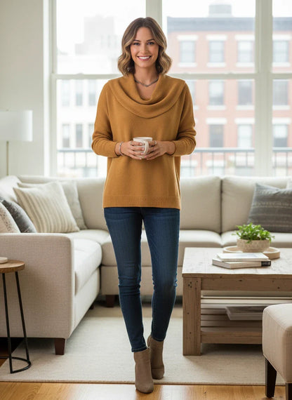 Women's Oversized Cozy Crew Neck Sweater