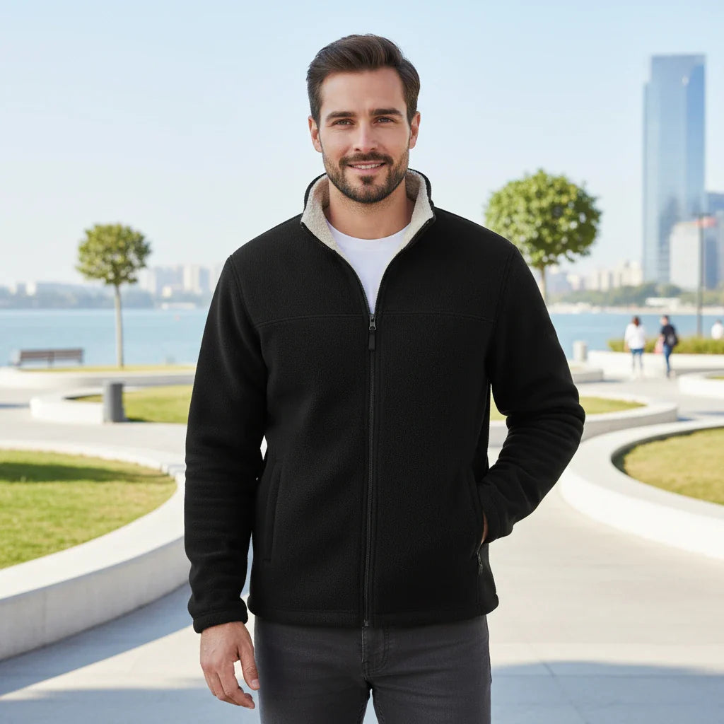 Warm Men's Fleece Hoodie Jacket