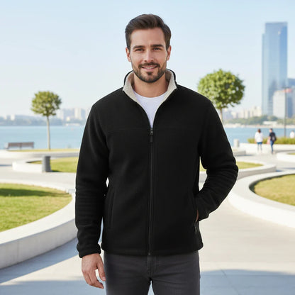 Warm Men's Fleece Hoodie Jacket