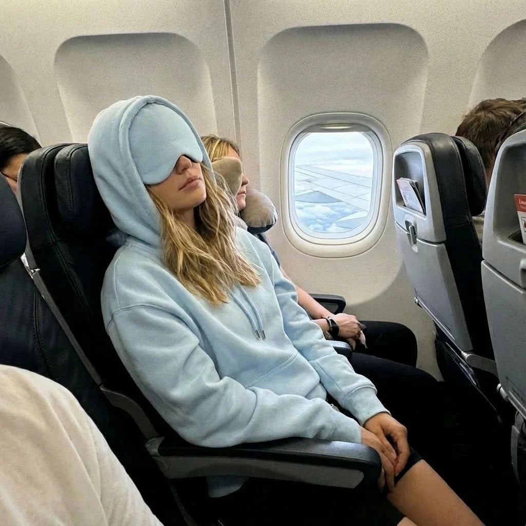 Travel Sleep Hoodie with Eye Mask