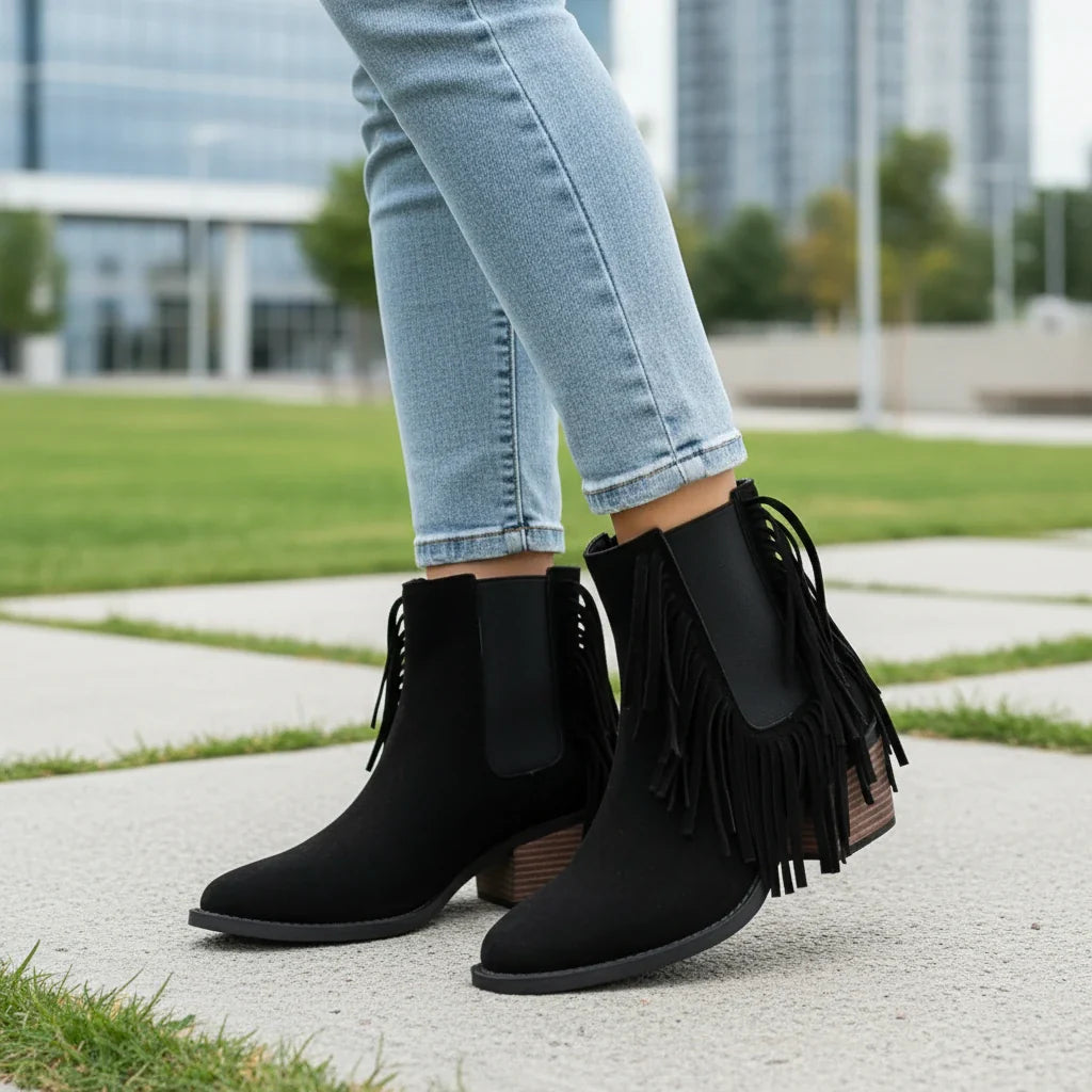 Trendy Cowboy Ankle Boots