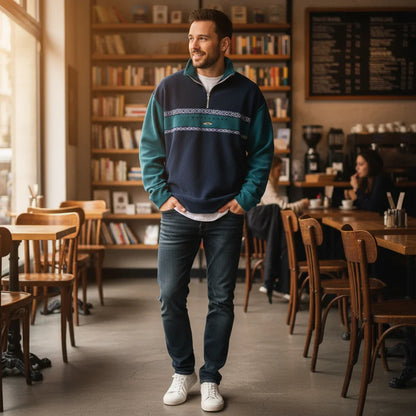 Classic Vintage Zip Up Sweater