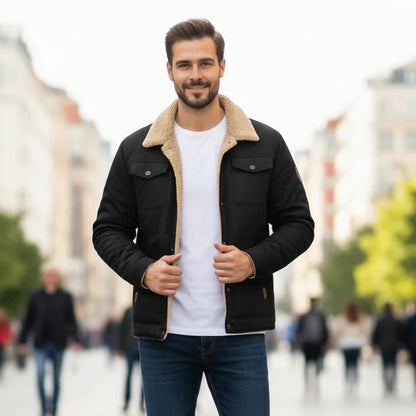Warm Fleece Lined Mens Bomber Jacket