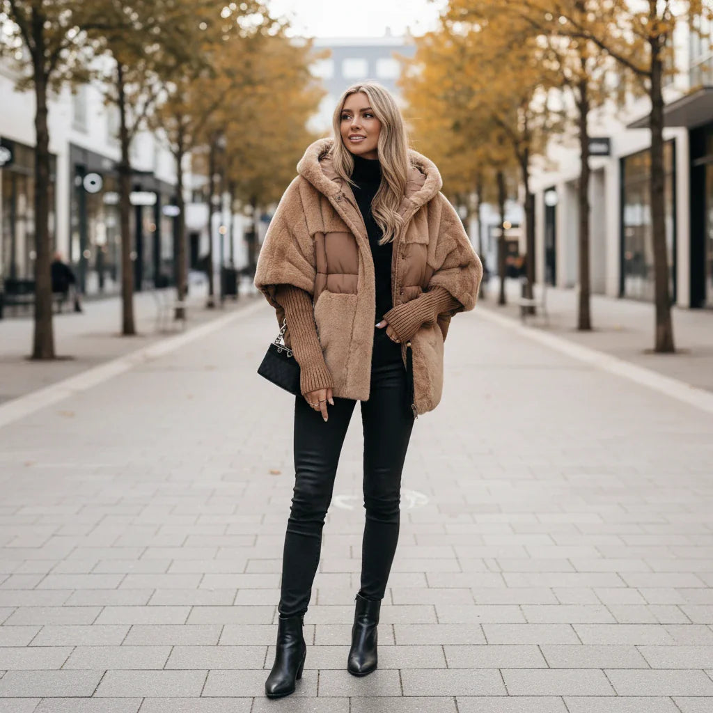 Large Synthetic Fur Winter Coat