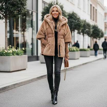 Large Synthetic Fur Winter Coat