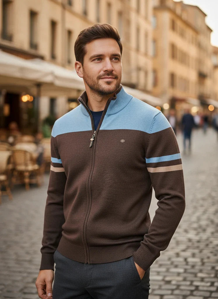 Multicolor Fleece Crew Neck Sweater