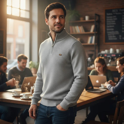 Men's Crew Neck Wool Pullover Sweater