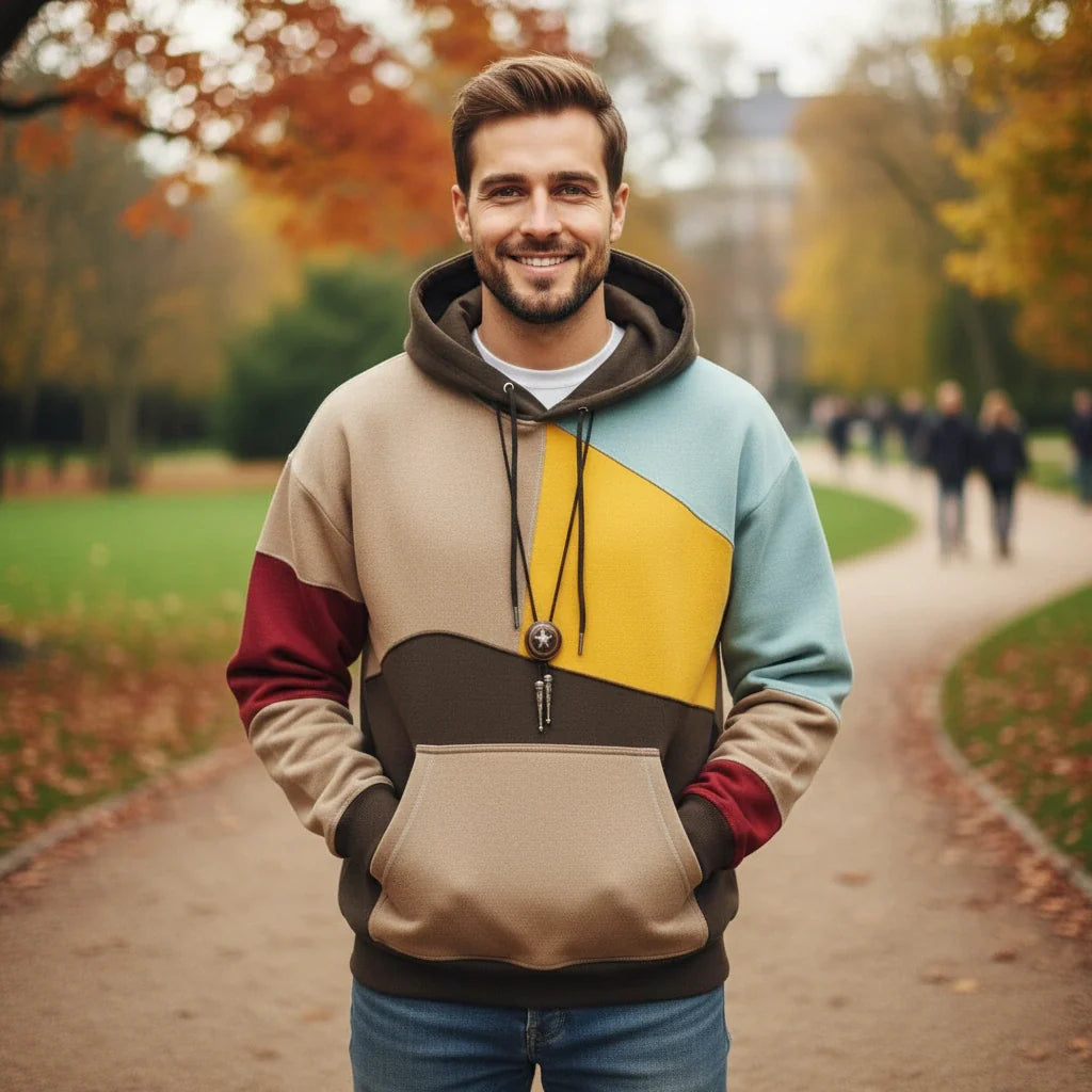 Multicolor Fleece Pullover Hoodie - VibreMode