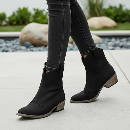 Rugged Cowboy Ankle Boots