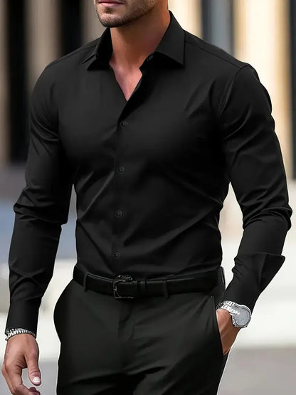 Kensington Men's Formal Shirt Satin Cotton