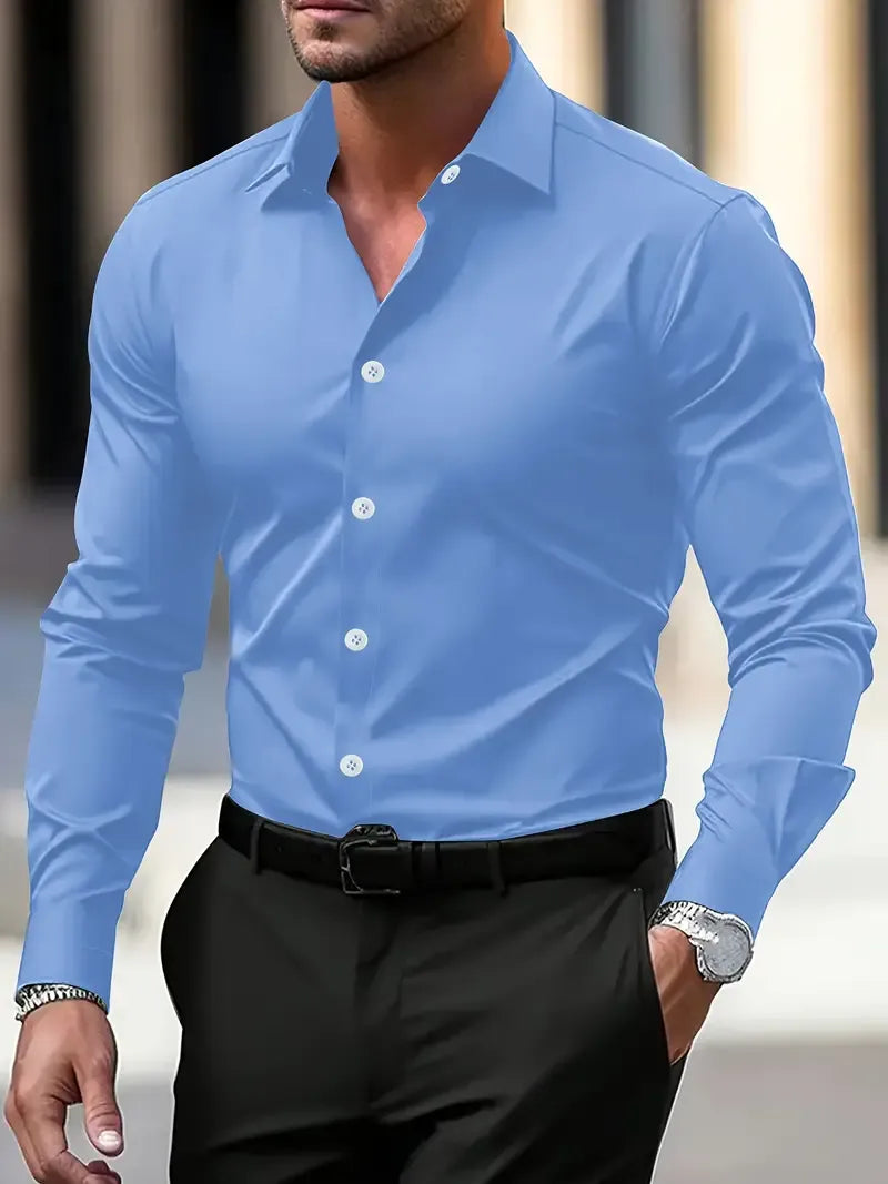 Kensington Men's Formal Shirt Satin Cotton