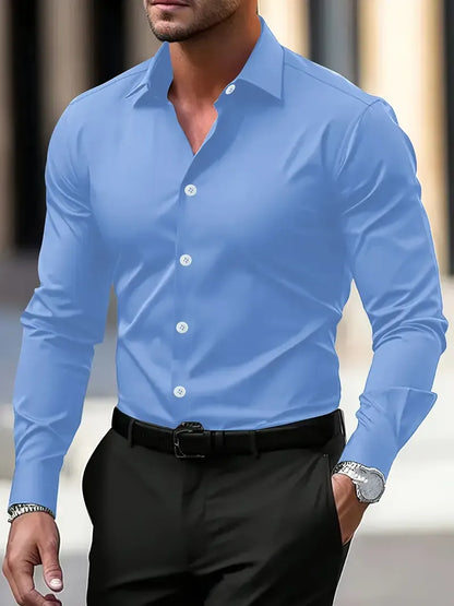 Kensington Men's Formal Shirt Satin Cotton