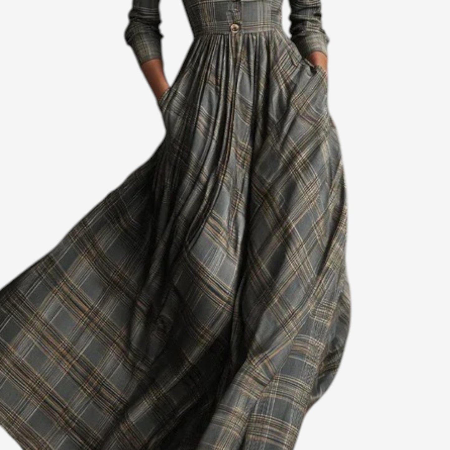 Stylish Plaid Women's Dress