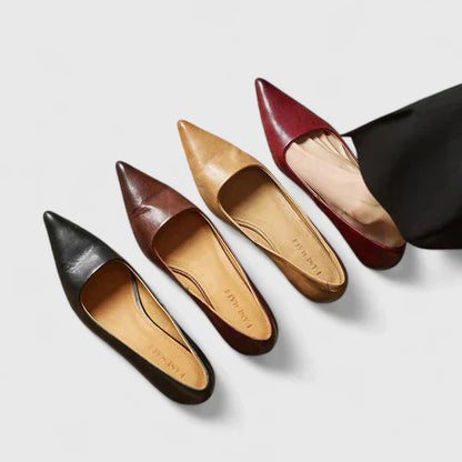 Vera | Ladies Low Heel Red Slingback Pumps