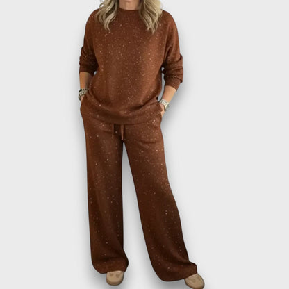 Women's Long Sleeve And Wide Leg Pants