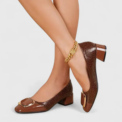 Women's Block Heel Loafers Slip-On