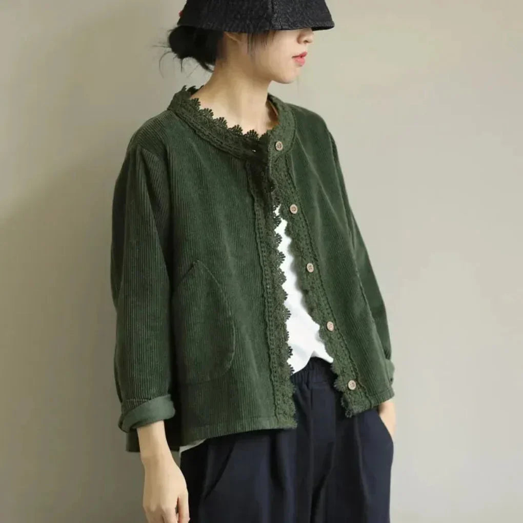 Women's Corduroy Jacket Stitch Detail