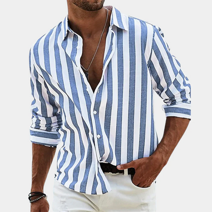 Valencia Men's Striped Linen Shirt