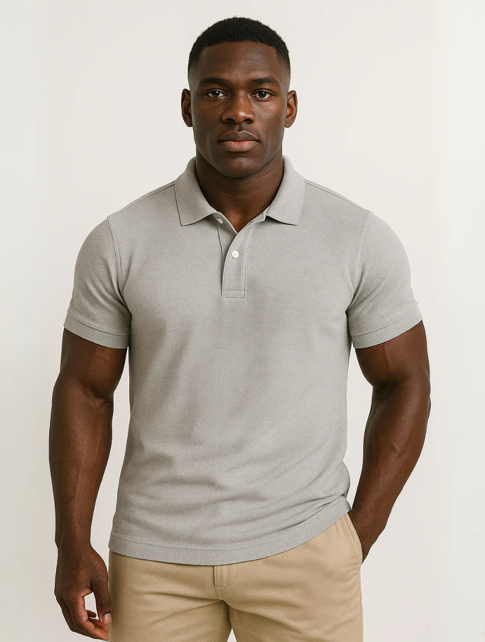 Men's White Polo Shirt Cotton Classic Fit