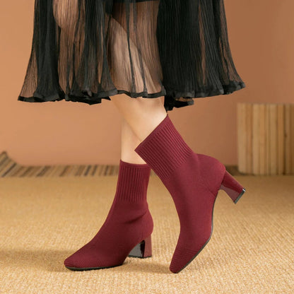 Women's Knitted Boot Socks Comfort Edge Design