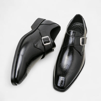 Men's Leather Dress Shoes Oxford Black - VibreMode