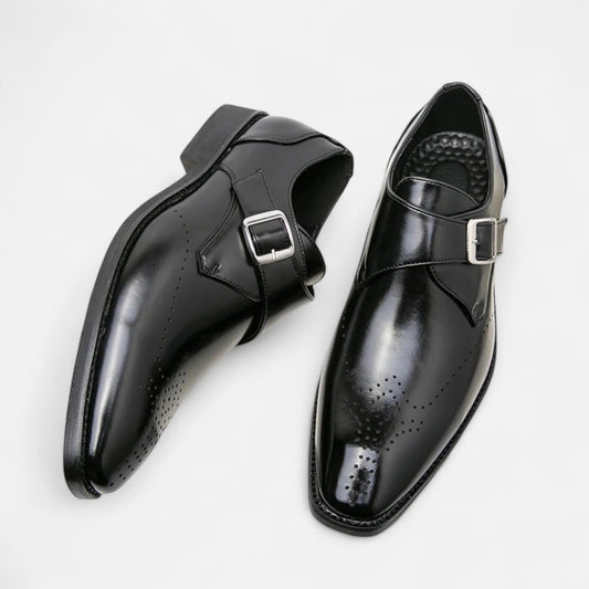 Men's Leather Dress Shoes Oxford Black - VibreMode
