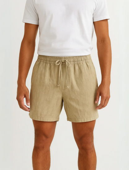 Men's Linen Shorts Beige