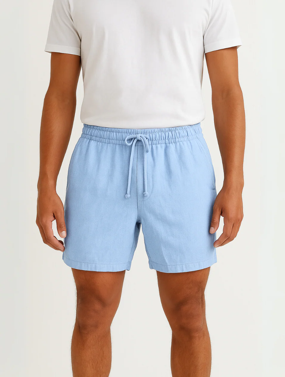 Men's Linen Shorts Old Money Blue