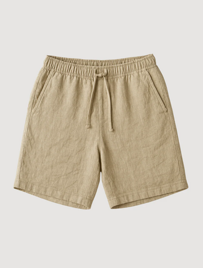 Men's Linen Shorts Beige