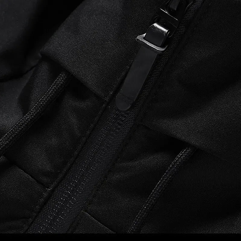 Men's Puffer Jacket Warm Elegant Down Black