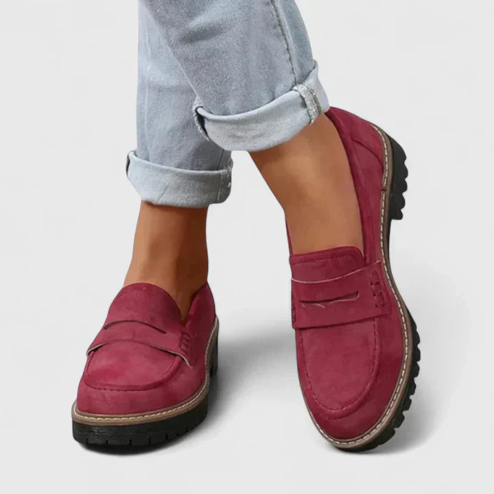 Leather Slip On Loafers