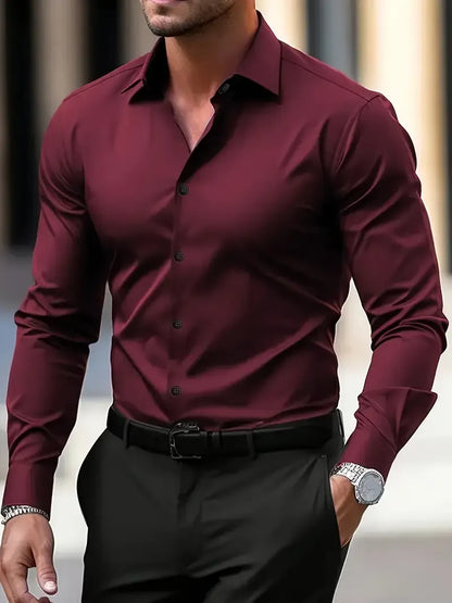 Kensington Men's Formal Shirt Satin Cotton