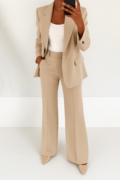 Women's Two Piece Full Length Blazer Suit