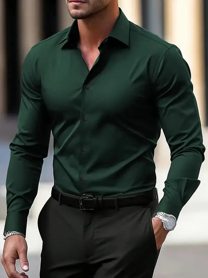 Kensington Men's Formal Shirt Satin Cotton