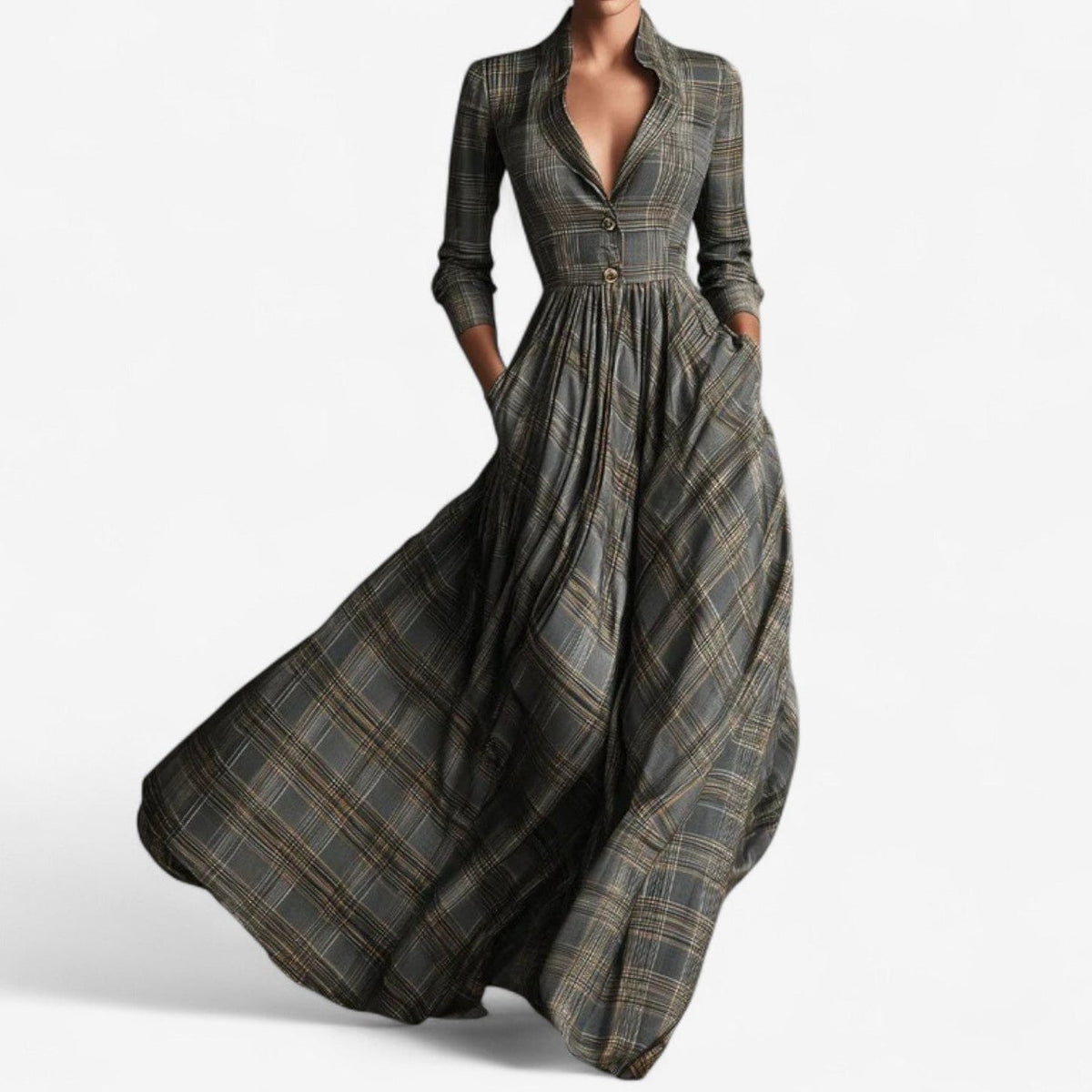 Women's Checked Dress - VibreMode
