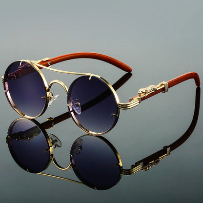 Vintage Double Bridge Sunglasses Retro Style