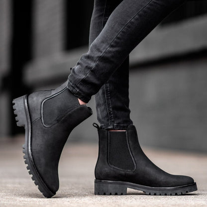 Ladies Low Heel Ankle Boots - Thick Sole - VibreMode