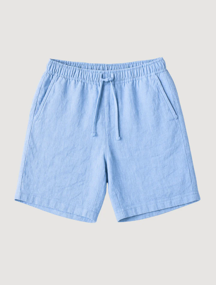 Men's Linen Shorts Old Money Blue