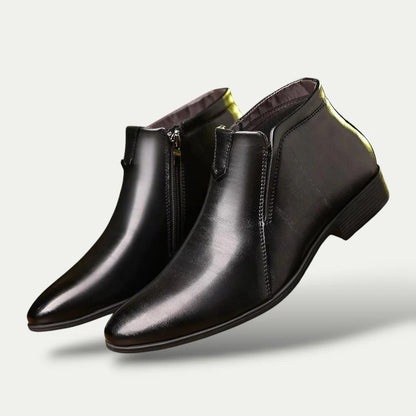 Men's Leather Ankle Boots Vintage Style Brown Dress Shoes