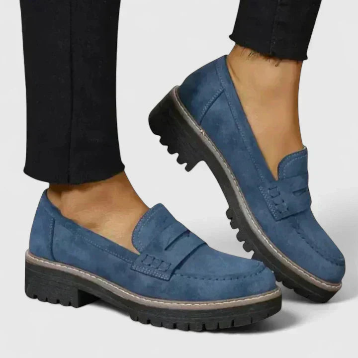 Soft Leather Womens Slip On Shoes