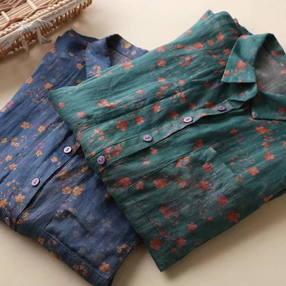 Women's Vintage Floral Blouse