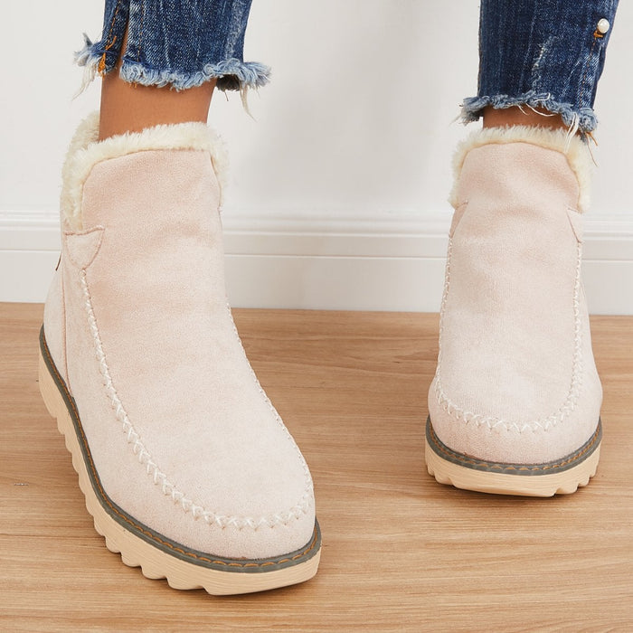 Women's Slip On Ankle Boots Lug Sole