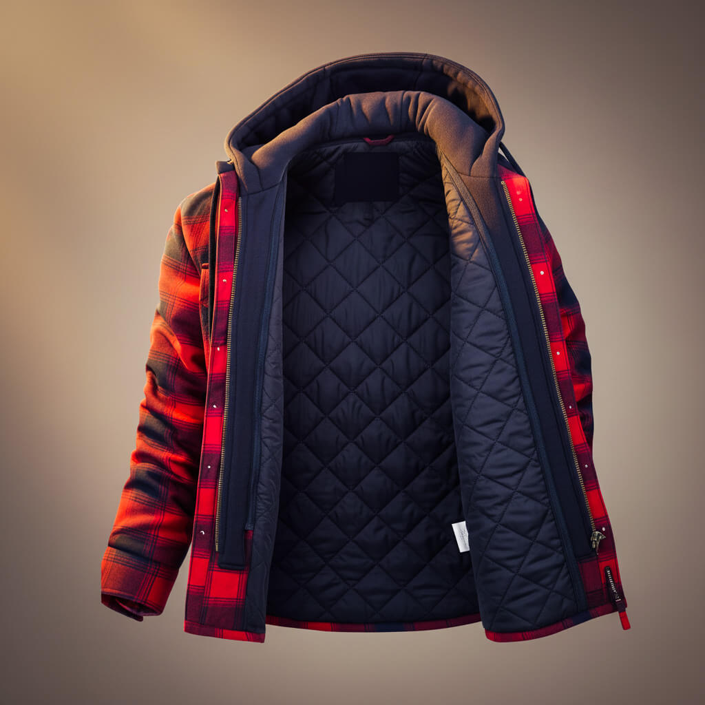 Classic Flannel Hooded Coat