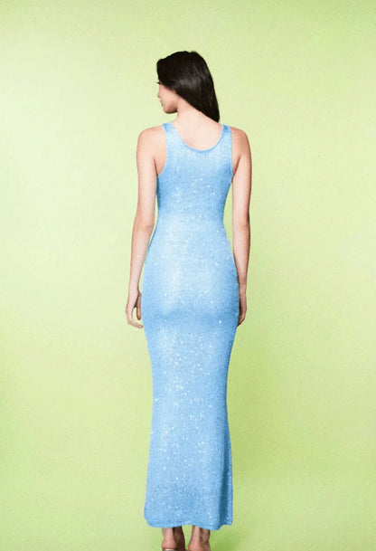 Irina Women's Sleeveless Maxi Dress Icy Blue