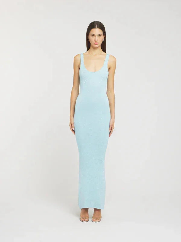 Irina Women's Sleeveless Maxi Dress Icy Blue