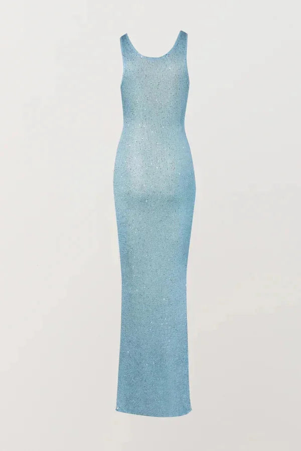 Irina Women's Sleeveless Maxi Dress Icy Blue