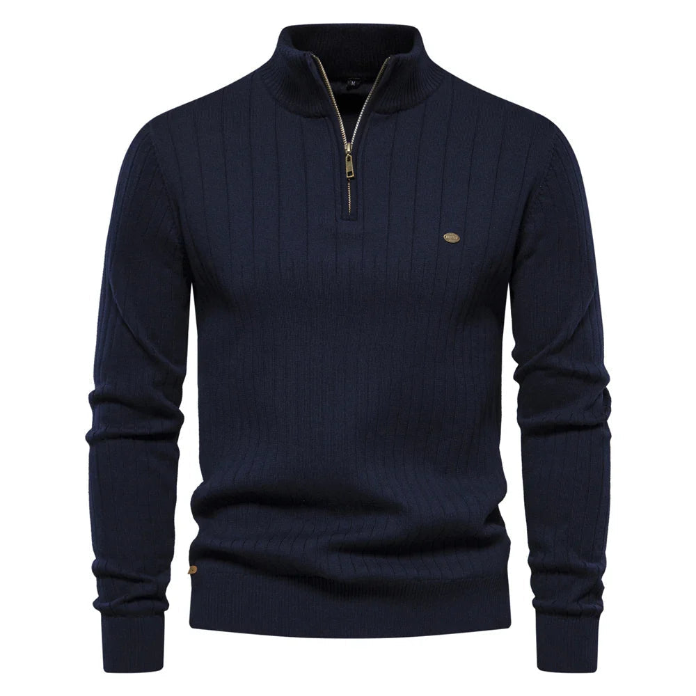 Men's Slim Fit Half-Zip Sweater - VibreMode